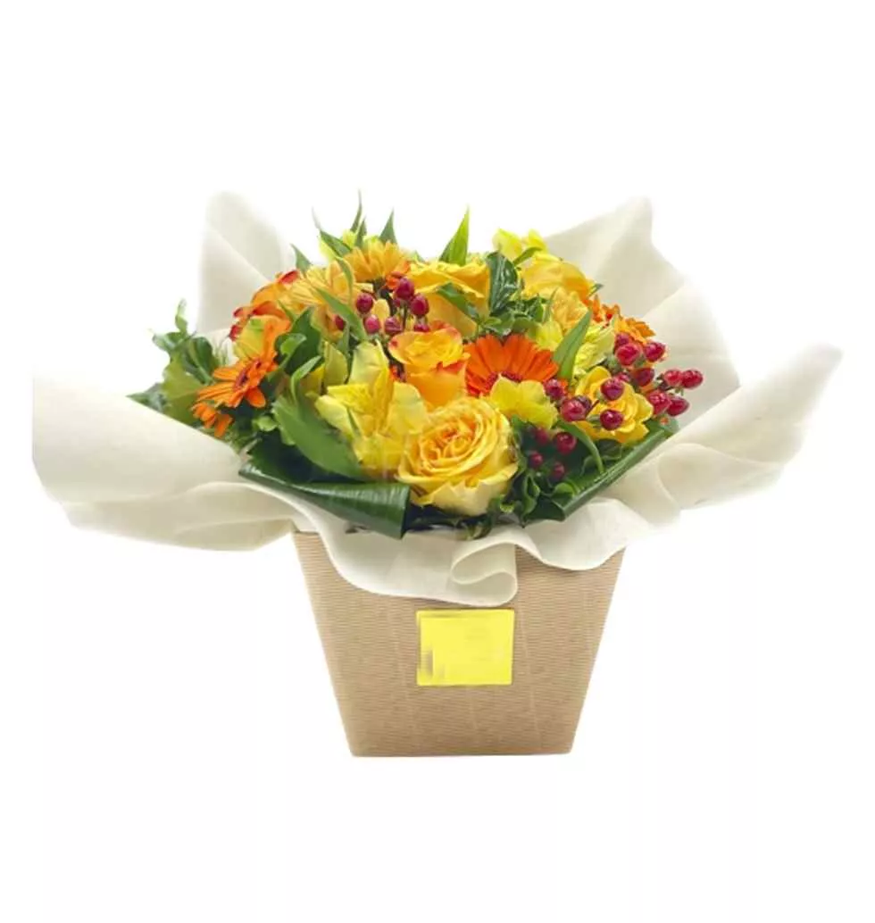 The Elegant Package Of Flowers