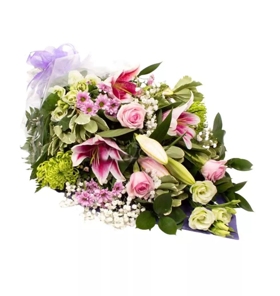 Sympathy Bouquet Of Pink Flowers