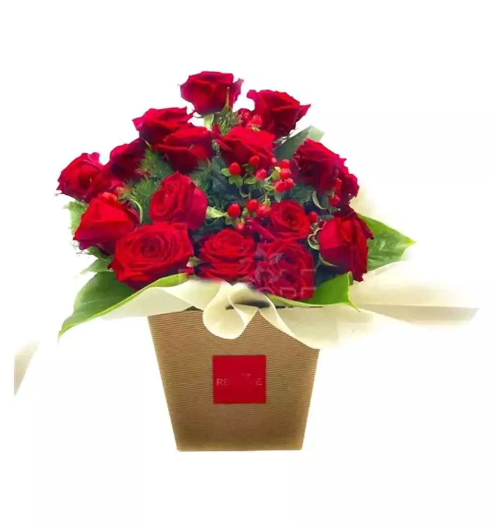 Box With Red Roses