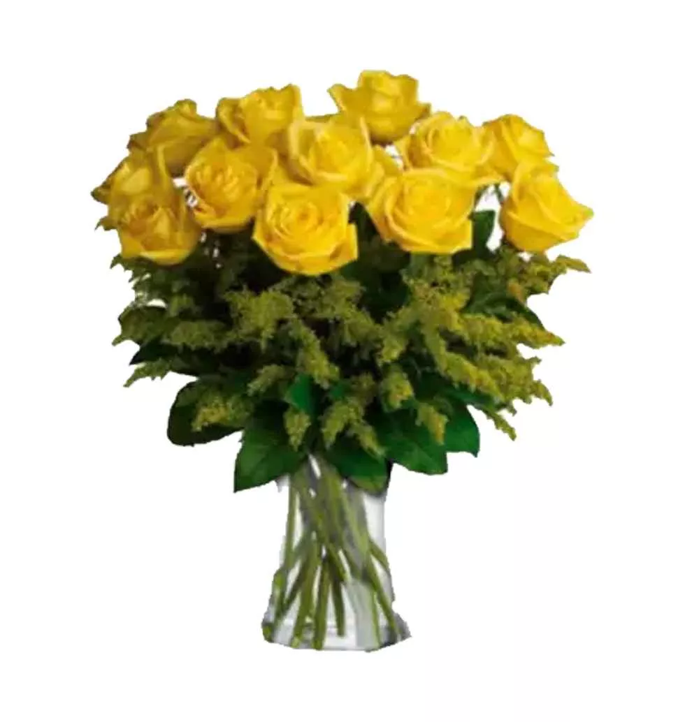 Radiant Dozen Yellow Roses