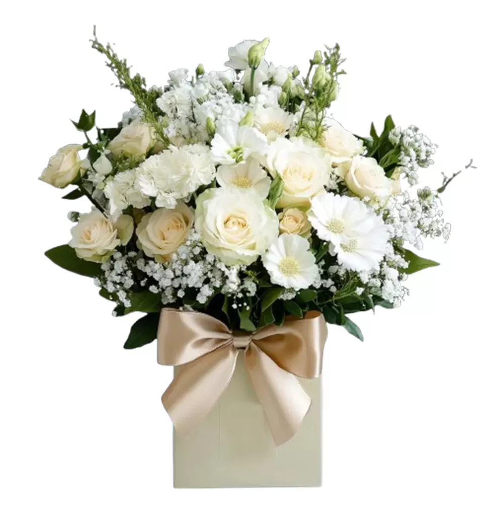 Fresh White Mix Flower Bouquet