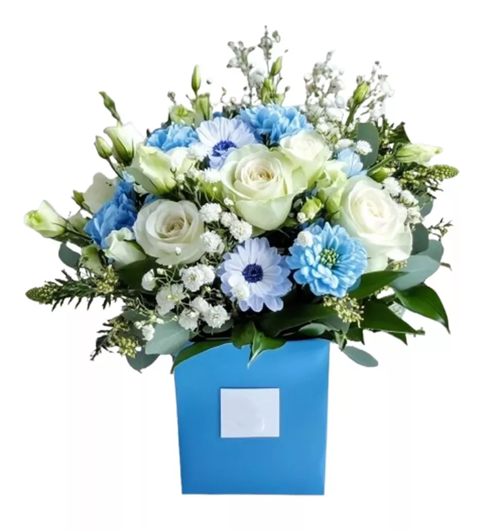 Sweet Shades of Blue Flower Bouquet