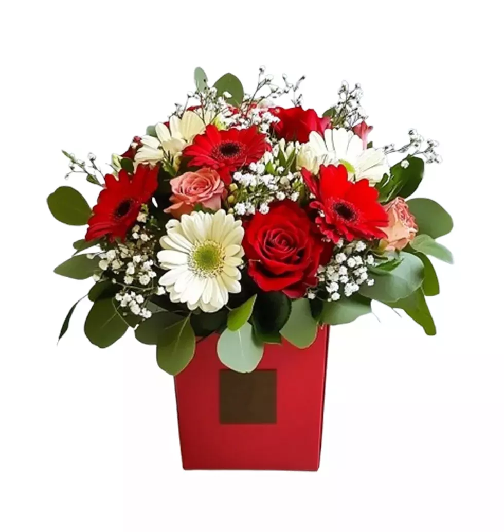 Lively Red Mix Floral Bouquet