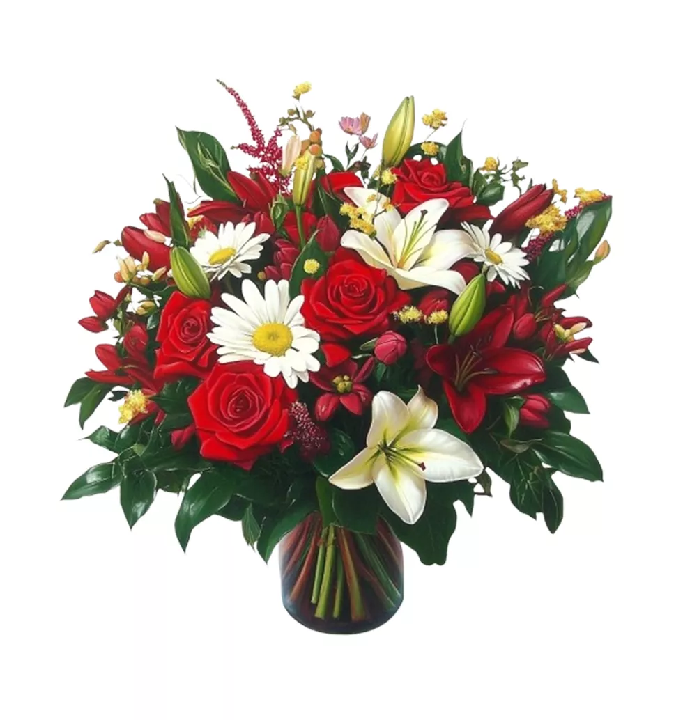 Passionate Red Floral Bouquet