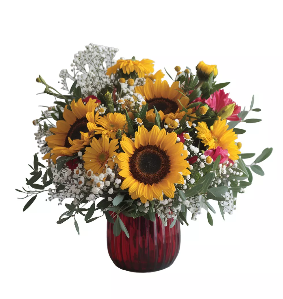 Bright yellow Flower Arrangement