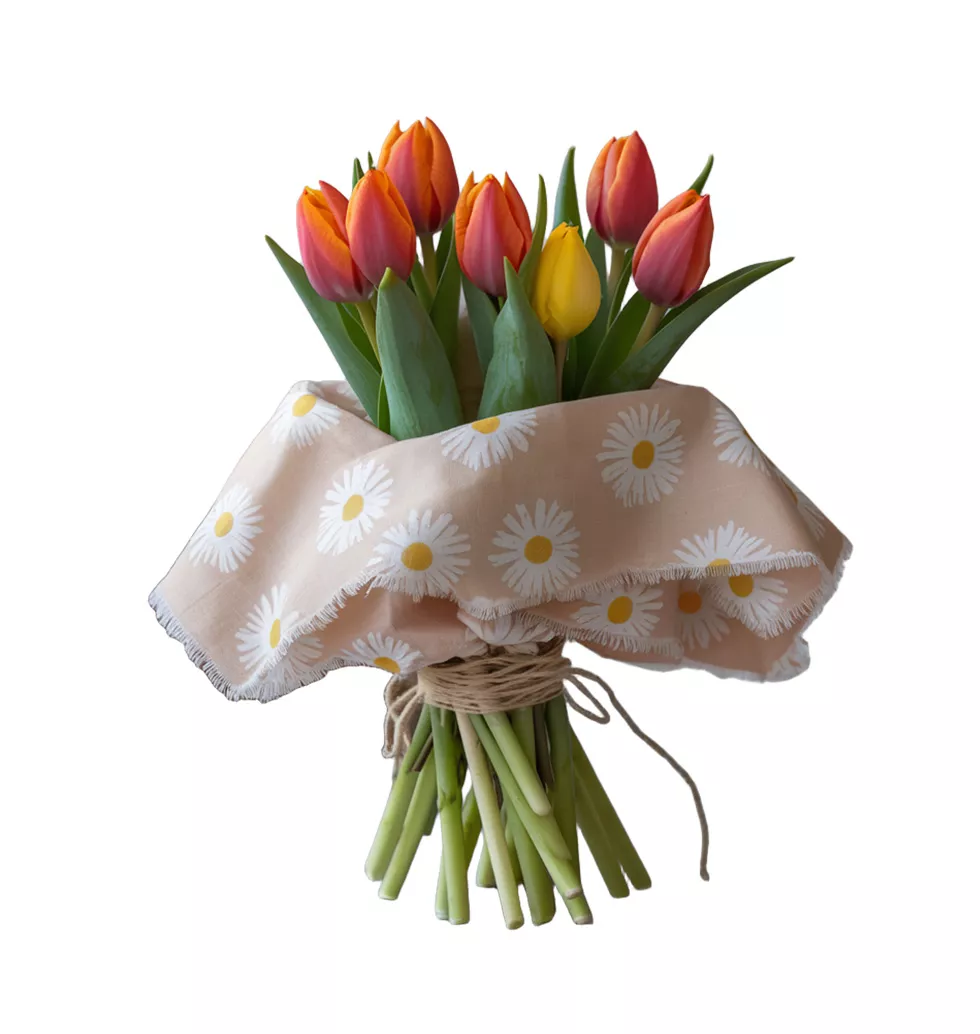 Fresh Mixed Tulips Bouquet