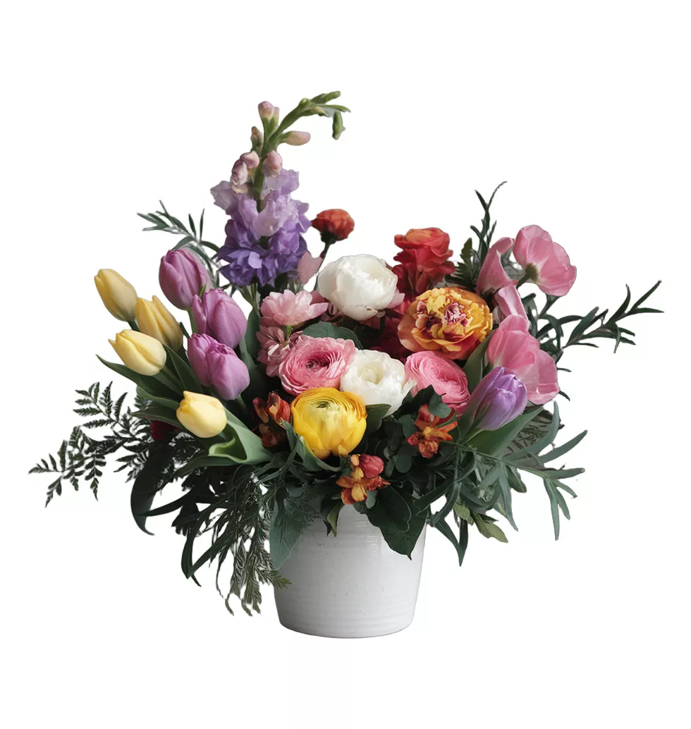 Graceful Tulips & Flowers Arrangement