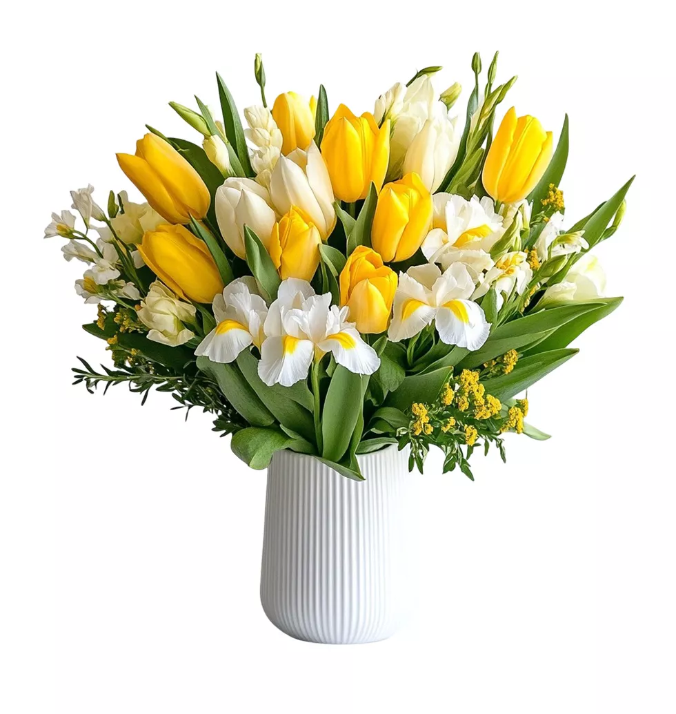 Charming Tulips Vase Arrangement