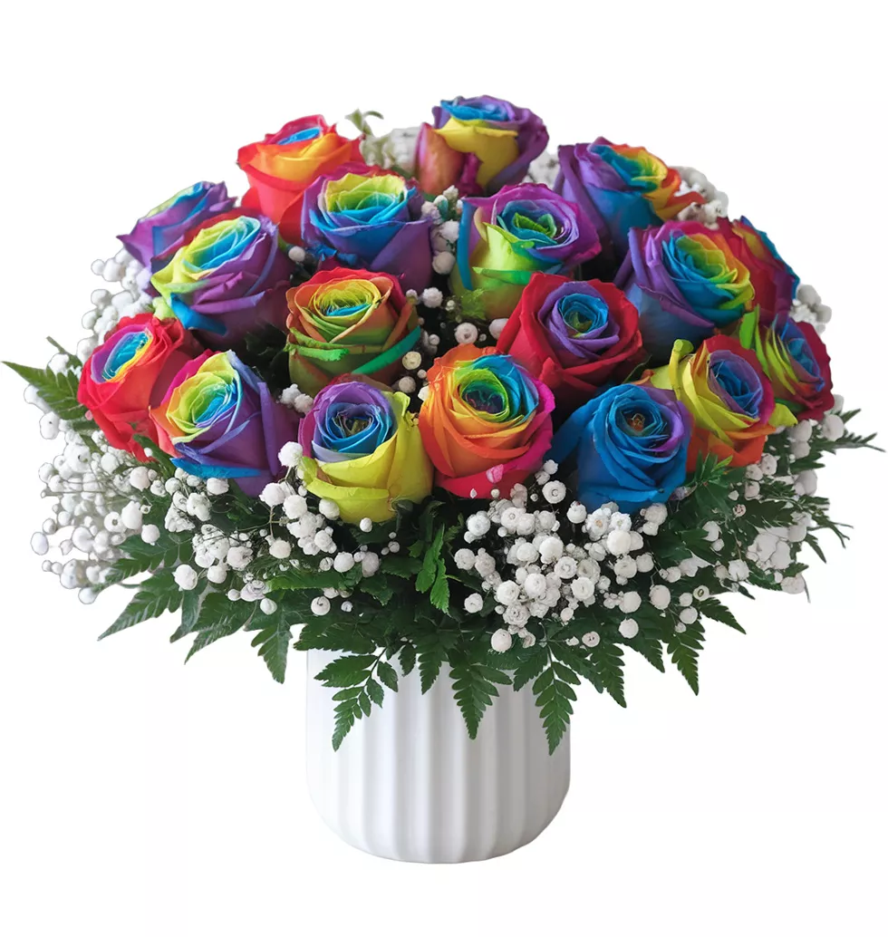 Stunning Rainbow Roses Fantasy